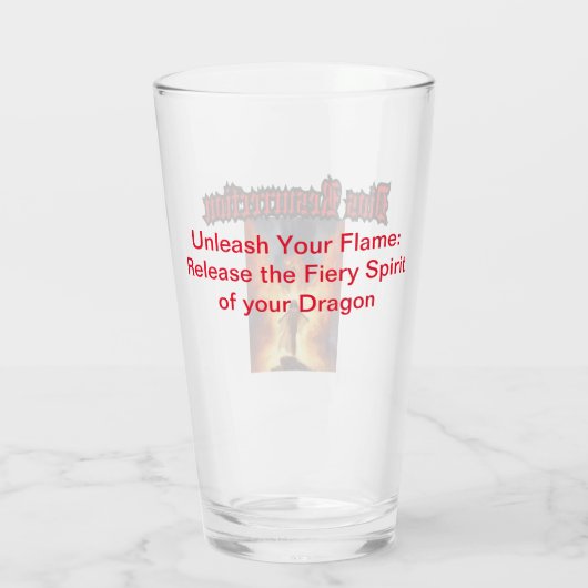 Fiery Dragon Spirit Glass Cup Glas (Achterkant)