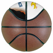 Fiery duivels hoofdvlam die hete schoten gooit basketbal (Rechts)