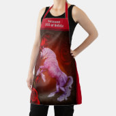 Fiery eenhoorn paard gepersonaliseerd schort (Insitu)