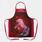 Fiery eenhoorn paard gepersonaliseerd schort (Voorkant)