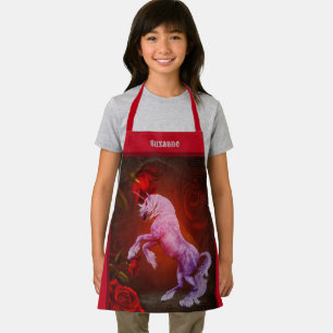 Fiery eenhoorn paard gepersonaliseerd schort