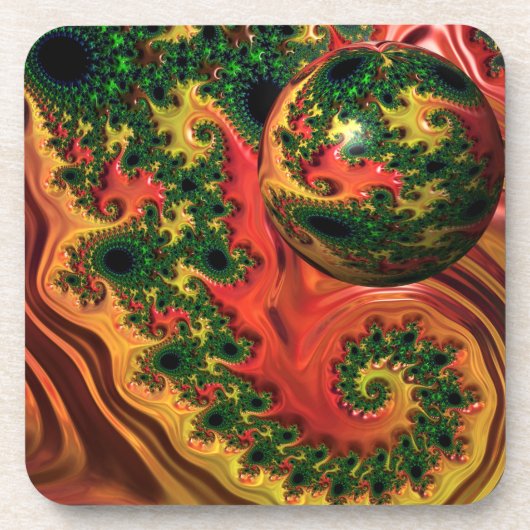 Fiery Elegance - Een studie naar complexiteit Onde Bier Onderzetter (Voorkant)