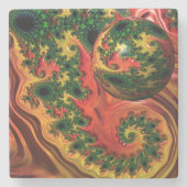 Fiery Elegance - Een studie naar complexiteit Stenen Onderzetter (Voorkant)