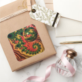 Fiery Elegance - Een studie naar complexiteit Vierkante Sticker