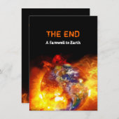 Fiery End of the World Apocalypse Party Kaart (Voorkant / Achterkant)