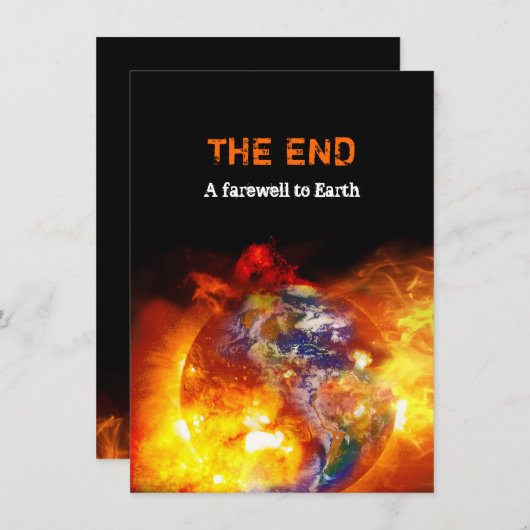Fiery End of the World Apocalypse Party Kaart (Voorkant / Achterkant)