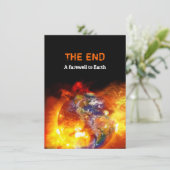 Fiery End of the World Apocalypse Party Kaart (Staand voorkant)