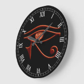 Fiery Eye of Horus Roman Numeral Clock Grote Klok (Hoek)