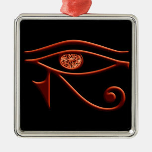 Fiery Eye of Horus Square Ornament