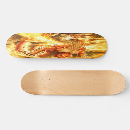 Fiery Fantasy Dragon Persoonlijk Skateboard (Horizontaal)