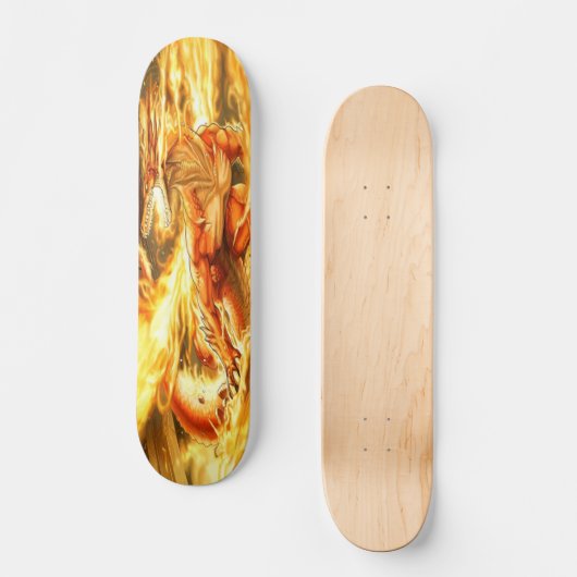 Fiery Fantasy Dragon Persoonlijk Skateboard (Voorkant)