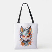 Fiery Feline Impressie Tote Bag (Achterkant)