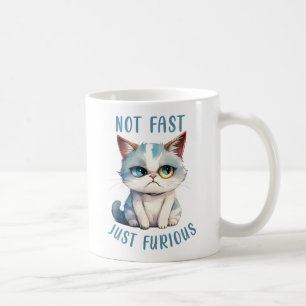 Fiery Feline Spirit – Sassy Angry Cat Design Koffiemok