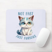 Fiery Feline Spirit – Sassy Angry Cat Design Muismat (Met muis)