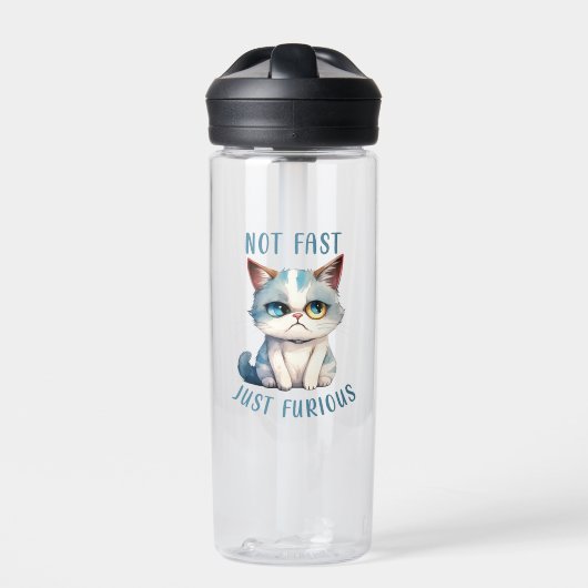 Fiery Feline Spirit – Sassy Angry Cat Design Waterfles (Voorkant)