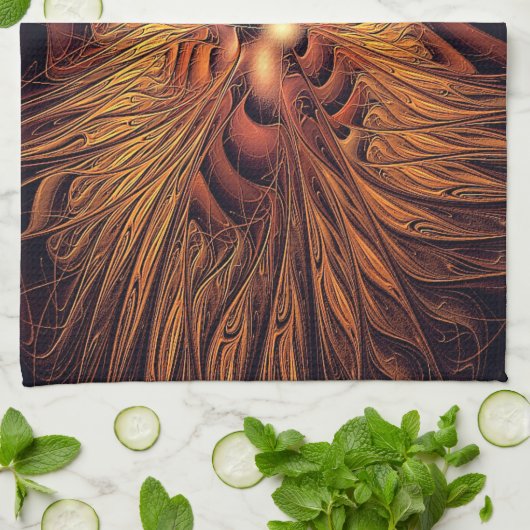 Fiery Filaments Theedoek (Gevouwen)