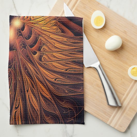 Fiery Filaments Theedoek (Quarter Fold)