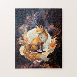 Fiery Floral Fox Legpuzzel
