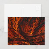 Fiery Flow vulkanisch Abstract Briefkaart (Voorkant / Achterkant)