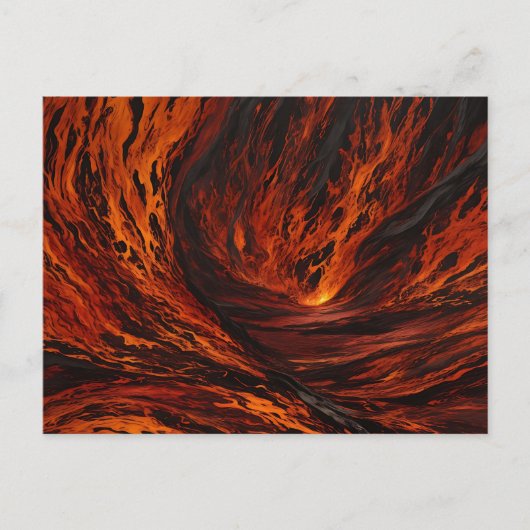Fiery Flow vulkanisch Abstract Briefkaart (Voorkant)