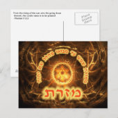 Fiery Fractal Mizrach Briefkaart (Voorkant / Achterkant)