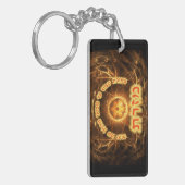 Fiery Fractal Mizrach Sleutelhanger (Voorkant Links)
