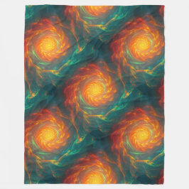 fiery fractals fleece deken