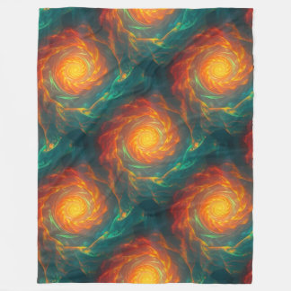 fiery fractals fleece deken