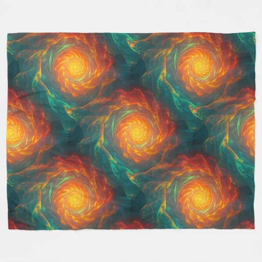 fiery fractals fleece deken (Voorkant (Horizontaal))