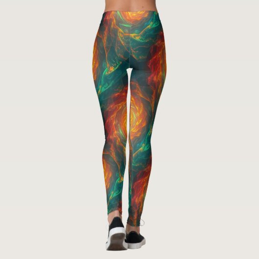 fiery fractals leggings (Achterkant)