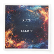 Fiery Galaxy bruiloft servetten