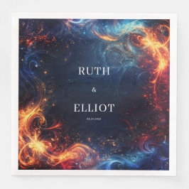 Fiery Galaxy bruiloft servetten