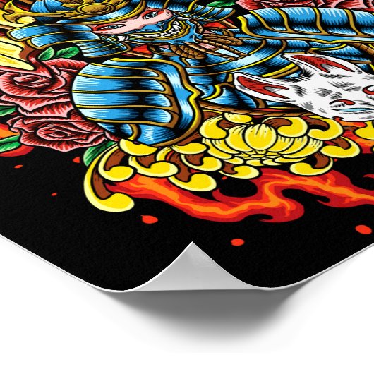Fiery Geisha Samurai Poster (Hoek)
