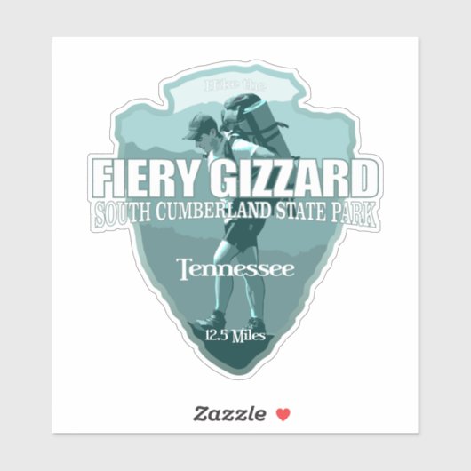 Fiery Gizzard (arrowhead T) Sticker (Vel)
