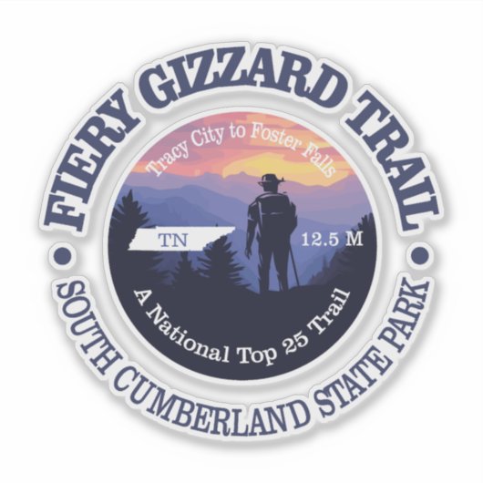 Fiery Gizzard Trail (rd2) Sticker (Voorkant)