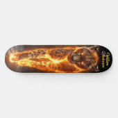 Fiery Glowing Cheetah Persoonlijk Skateboard (Horizontaal)