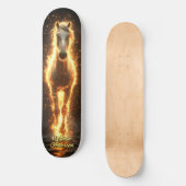 Fiery Glowing Horse Persoonlijk Skateboard (Voorkant)