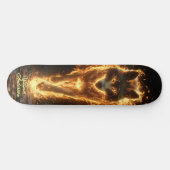 Fiery Glowing Wolf Persoonlijk Skateboard (Horizontaal)