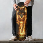Fiery Glowing Wolf Persoonlijk Skateboard