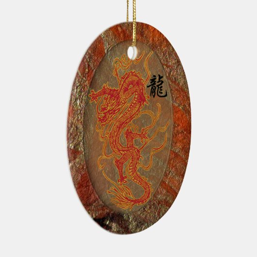 Fiery Good Luck Dragon Ornament (Rechts)