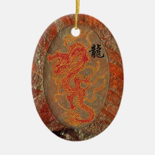 Fiery Good Luck Dragon Ornament (Voorkant)