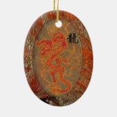 Fiery Good Luck Dragon Ornament (Achterkant)