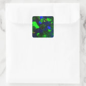 Fiery Green-Black Opal Giften van Sharles Vierkante Sticker (Tas)