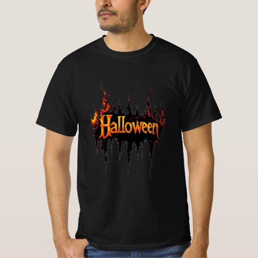 Fiery Halloween Horror T-shirt - T-shirt (Voorkant)