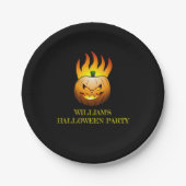 Fiery Halloween Pumpkin Paper Bord (Voorkant)
