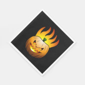 Fiery Halloween Pumpkin Paper Napkin Servet (Hoek)