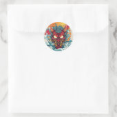 Fiery Hannya Japans Masker Ronde Sticker (Tas)