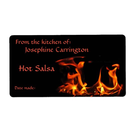 Fiery Heet Salsa Inblikken Labels (Voorkant)