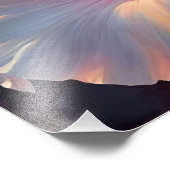 Fiery Hibiscus Bloei bij zonsondergang Foto Afdruk (Hoek)