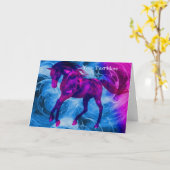 Fiery Horse Fantasy Fractal Art-fotokaart Kaart (Gele Bloem)